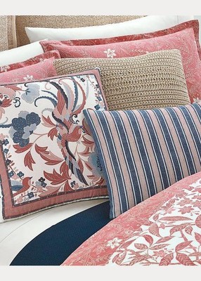 RALPH LAUREN Isla Floral FULL/ QUEEN COMFORTER SET 3P Dusty Rose