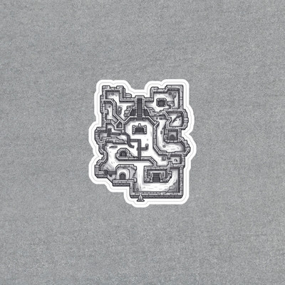 Dungeon Maze Map Sticker for RPG Gaming Enthusiasts #6612