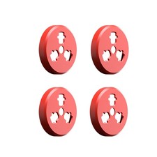 4pcs Red Alloy Motor Protective Cover For DJI AIR 3S/AIR 3/MAVIC 3 Black/Red
