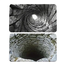 3D Optical Illusion Deep Abyss Non-Slip Absorbent Door Mat 20x32In Floor Mat