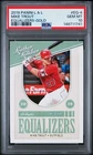 Mike Trout 2019 Panini Leather & Lumber Equalizers Gold PSA 10-Gem Mint #04/99