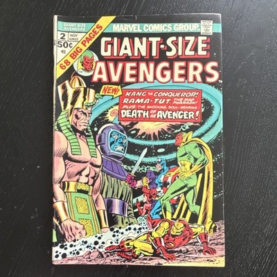 Vintage Giant-Size Avengers Marvel Comics #2 (1974) Bronze Age 68 Big Pages Kang