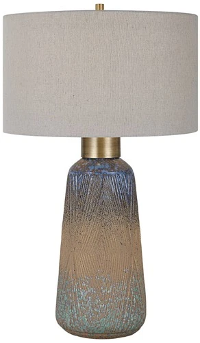 Uttermost Western Sky 29" High Blue and Brown Ceramic Table Lamp - Picture 2 of 7