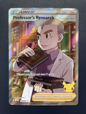 1x Professor's Research (Full Art) 024/025 Celebrations - Ultra Rare NM Holo