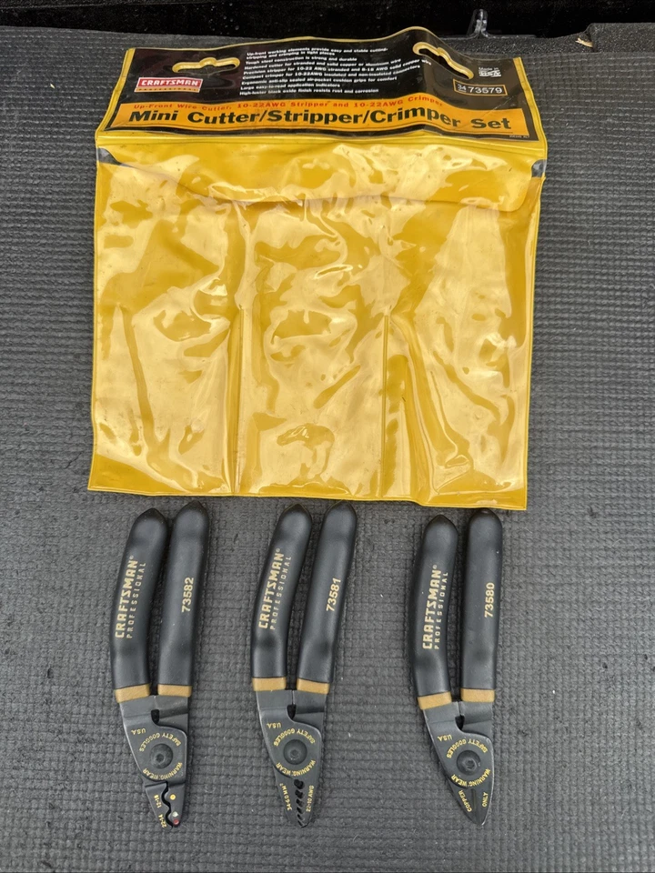 Sears Craftsman EE. UU. Nos 3 piezas Mini Cortador Pelador Crimpadora Set 73579 Profesional  Foto 2 de 4