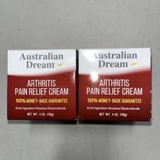Australian Dream Arthritis Pain Relief Cream 4oz Exp 3/26+   Lot Of 2