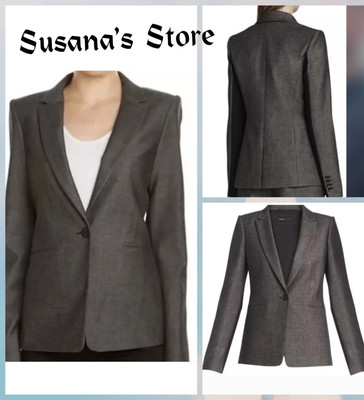 BCBG MAXAZRIA SIZE S Hugh Dark Gray Heather Blazer