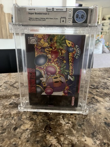 Super Bomberman 2 SNES Sealed Wata 8.0 Graded Super Nintendo