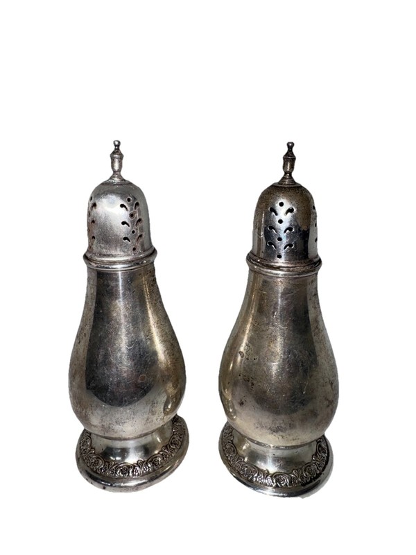 1939 Prelude by International Sterling Silver Salt Pepper Shakers 4.3 Oz