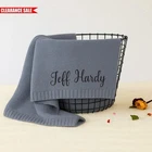 Personalised Baby Blanket Custom Name Embroidered Newborn Baby Boy/Girl Gift