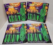 4 Family Pumpkin Carving Kit 12 Stencils Supe...