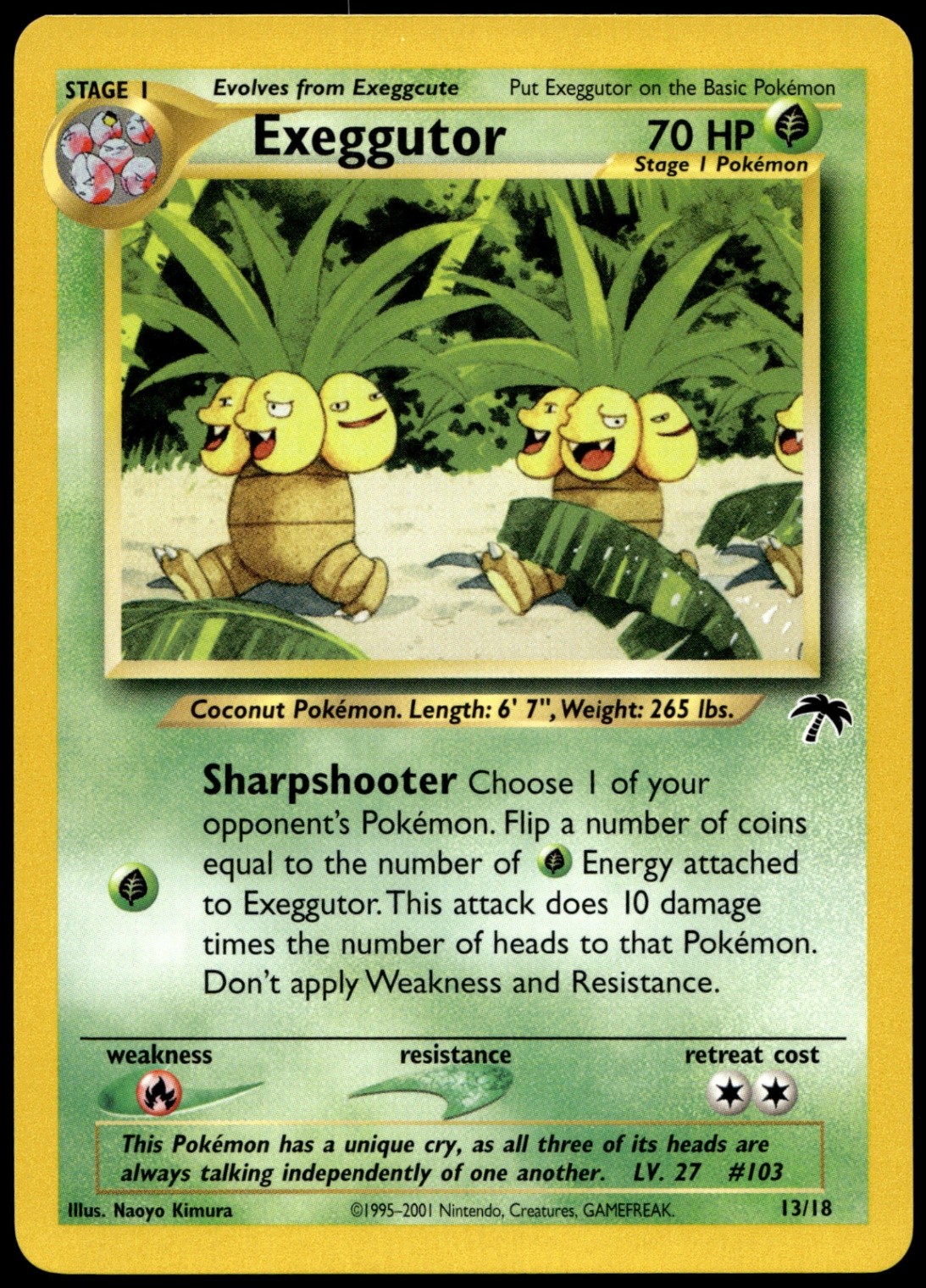 Exeggutor Promo Southern Islands 13/18 NM