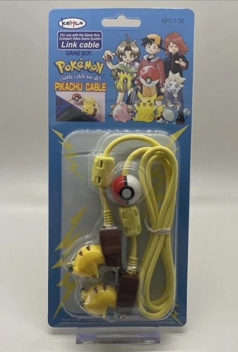 Pokémon Pikachu Link Cable Kemco Nintendo GameBoy Color Pocket Vintage