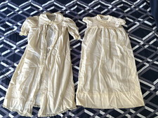 2 Vtg. Polly Flinders Pink Smocked Dress Baby Girl 3-9 Months Collar Lace Trim