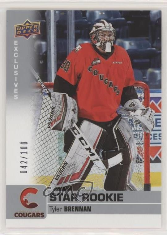 2019-20 Upper Deck CHL Star Rookie SP Exclusives 42/100 Tyler Brennan #382 h8y