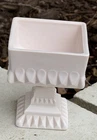 1950s Jeanette Pink Blush Milk Glass Wedding Pedestal Dish Candy Dish NO LID