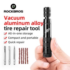 Rockbros Bike Tubeless Vacuum Tire Repair Tool Kit Aluminum Alloy With Patch