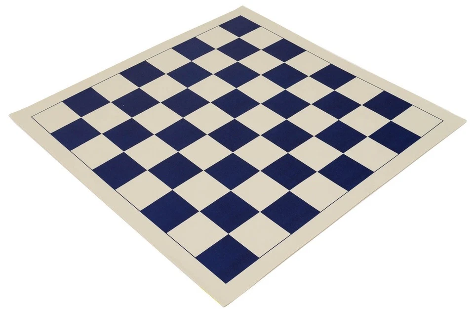 Juego de ajedrez azul de lujo con piezas de triple peso - Bolsa de lujo - Tablero de vinilo Foto 2 de 4