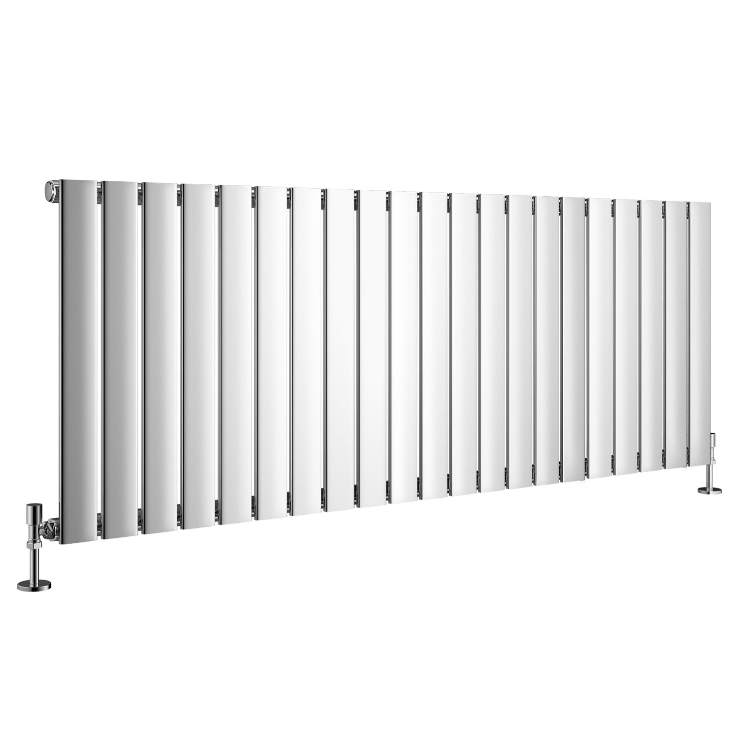 600x1428mm Horizontal Flat Panel Designer Modern Chrome Central Heating Radiator 7484320218865