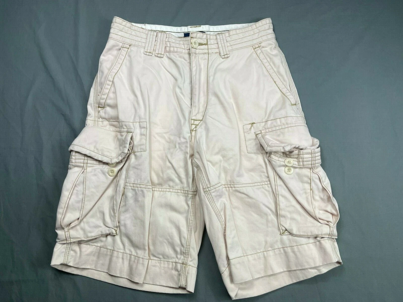 Ralph Lauren Thick Cotton Twill Cargo Shorts. Pinkish Beige, Men's Size 29. GUC!