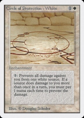 Circle of Protection: White 1x  MtG Unlimited SP/NM