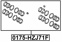 Brake Cylinder Caliper Repair Kit Febest 0175-HZJ71F OEM 04479-60070 - Image 2 of 3