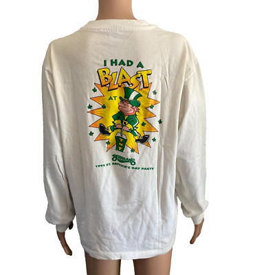 Vintage 1994 Bennigans shirt Mens L Blarney Blast Leprechaun Irish st patricks