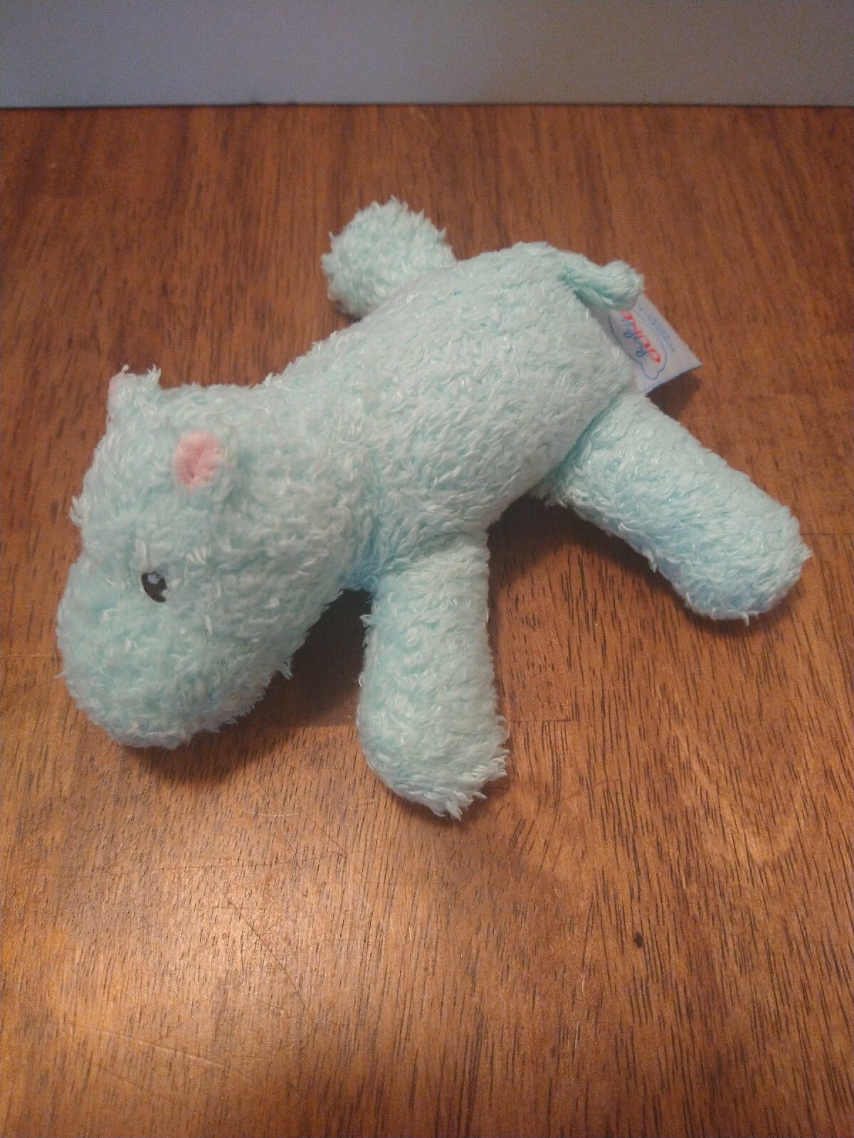 Baby Gund TOODLES Plush Blue Mint Hippo Rattle 5” 5849 Stuffed Animal Toy