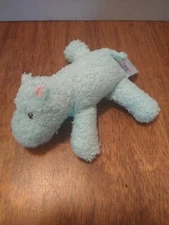 Baby Gund TOODLES Plush Blue Mint Hippo Rattle 5” 5849 Stuffed Animal Toy