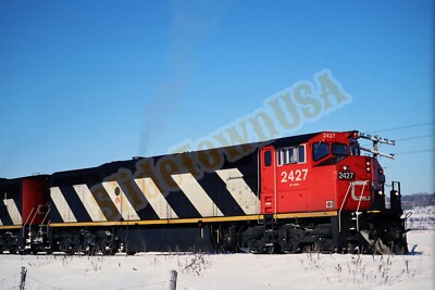 Vtg 1991 Train Slide 2427 CN Canadian National Engine Quisibis NB ...