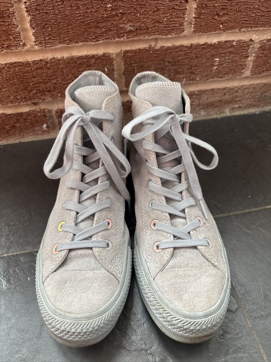 Grey Suede Converse Grey And Rose Gold Converse High Tops Converse