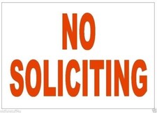 No Soliciting Sticker Decal