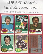 1976 TOPPS FOOTBALL # 1 TO # 172 / SEE DROP DOWN MENU FOR CARD YOU WILL RECEIVE.