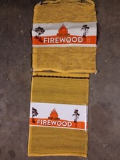 100 Large Yellow Mesh Firewood Bags .75 or 1 ...