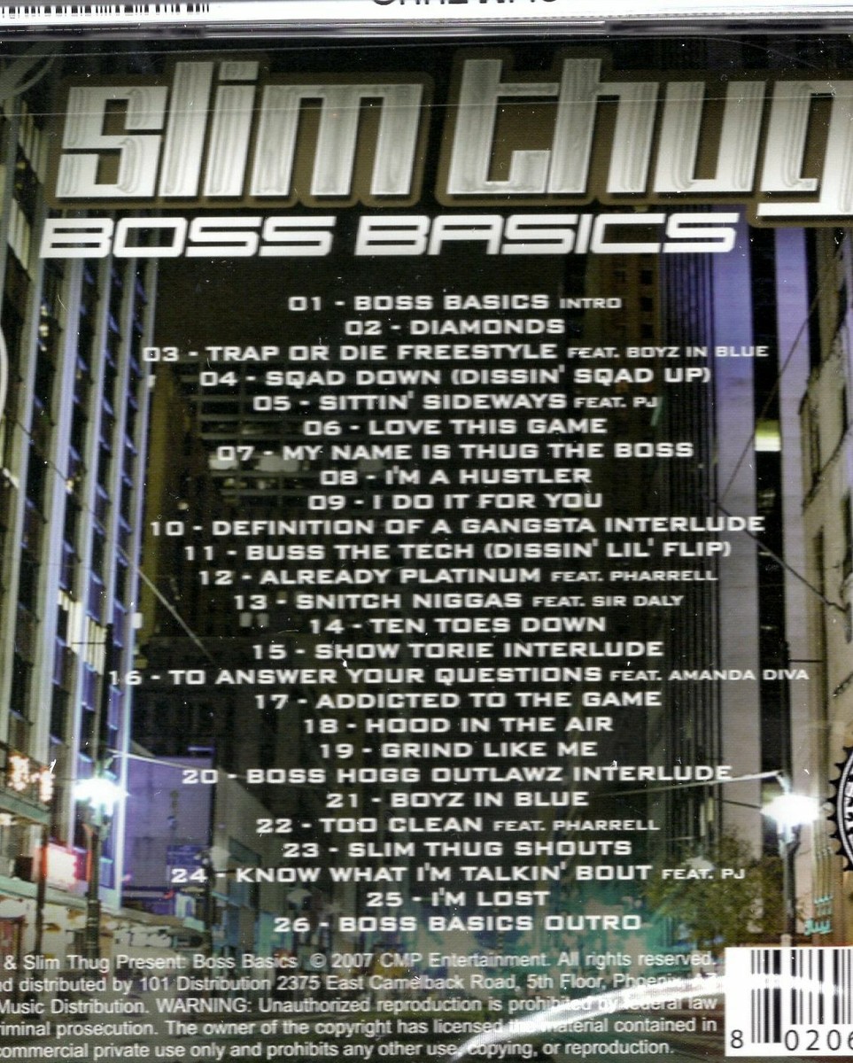 SLIM THUG - Boss Basics - CD - BRAND NEW | eBay