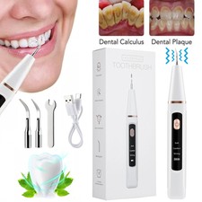 Ultrasonic Tooth Cleaner Tartar Plaque Remover Electric Dental Whiten Kit Scaler