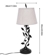Vintage Table Lamp Bedside Lamp Desk Lamp with Dual USB W/Realistic Leaves Stand