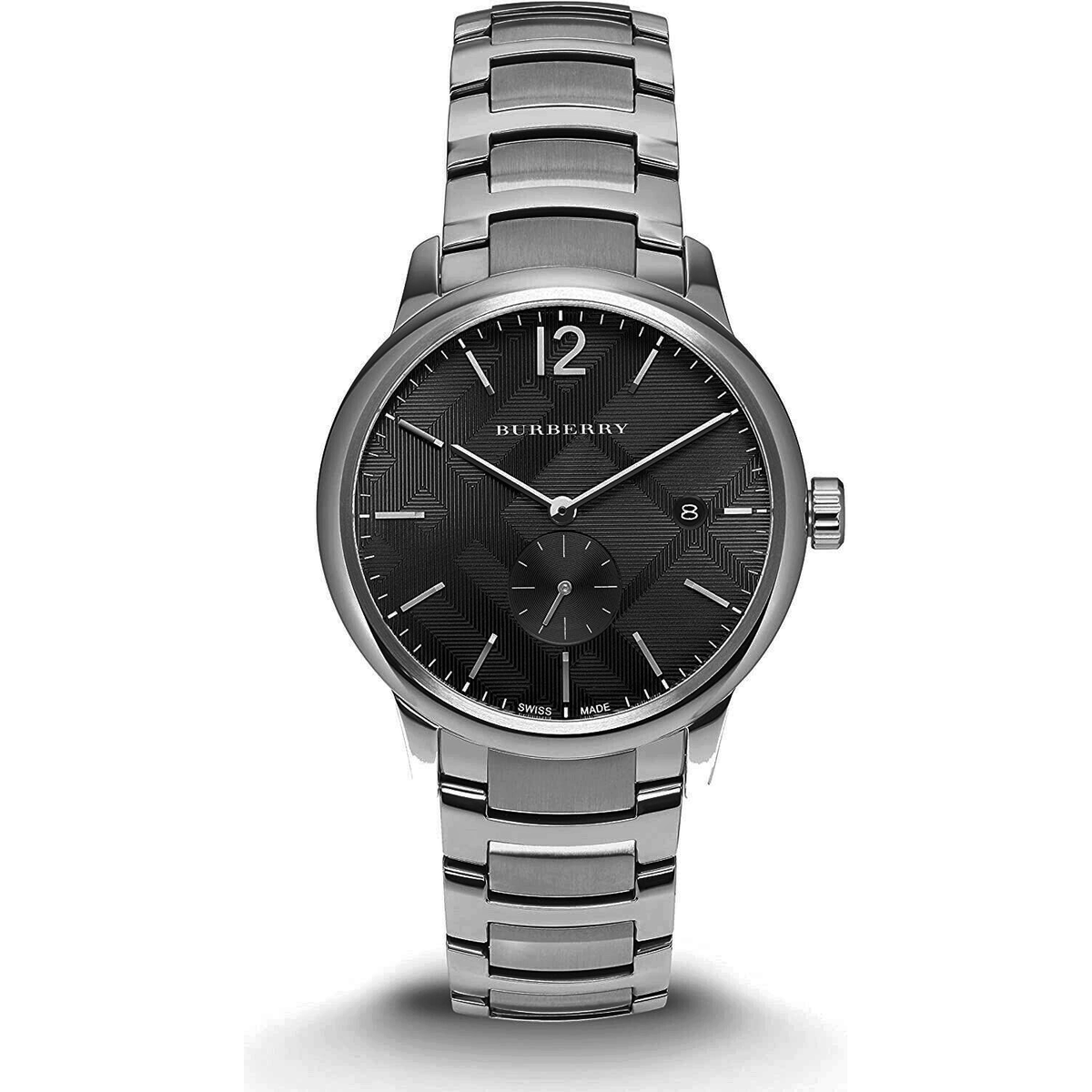 Burberry® watch BU10005 Stainless steel Engraved black dial Burberry® watch BU10005 Stainless steel Engraved black dial