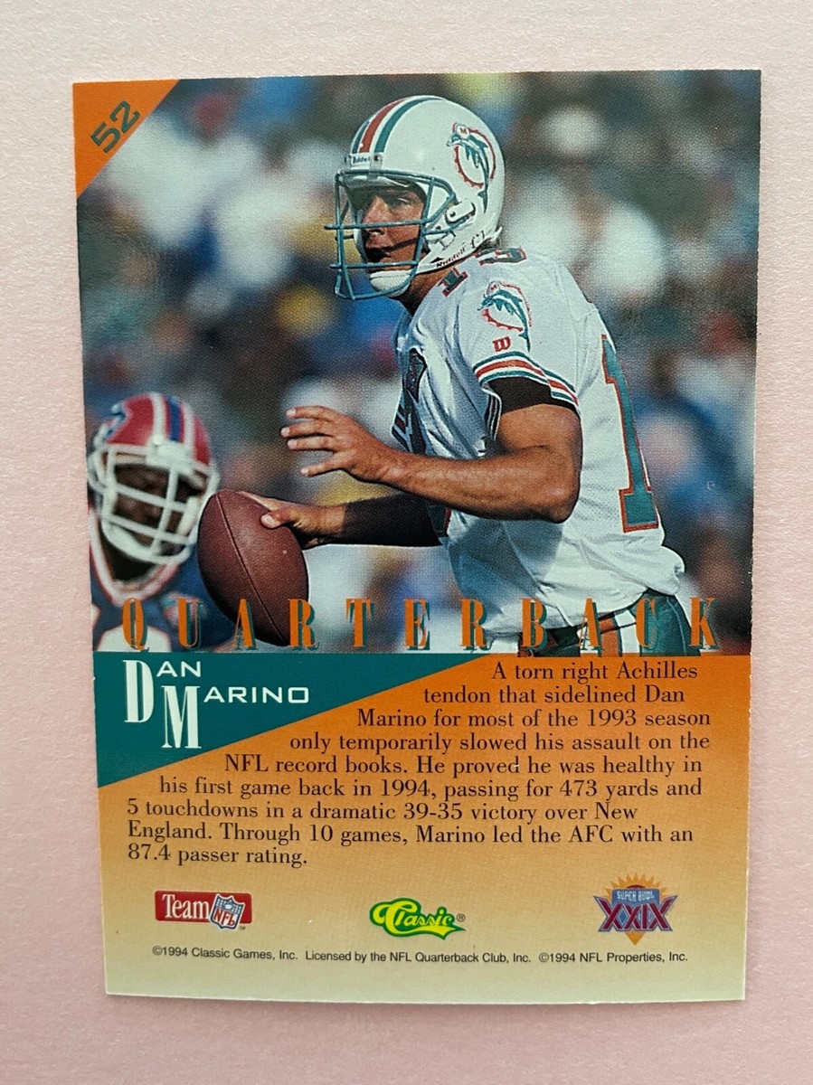 1994 Classic NFL Experience Football Dan Marino #52 HOF Miami