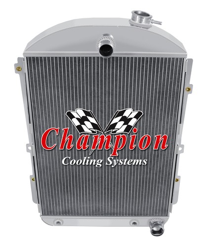 AL 3 Row Radiator,16" Fan,Shroud - 1938 Chevrolet Master Car Chevy V8 Conversion - Picture 8 of 9