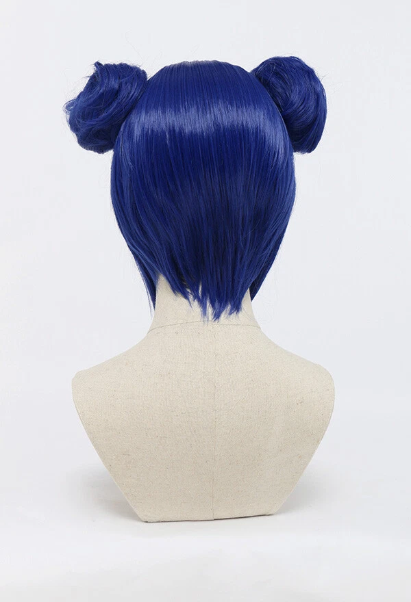 Peluca de fiesta para mujer nueva azul menta doble moños cosplay Foto 3 de 3