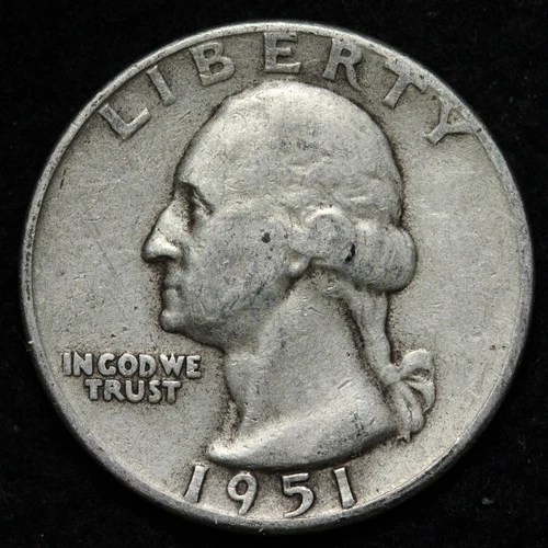 1951 Washington SILVER Quarter - Circulated - Complete Your Album!
