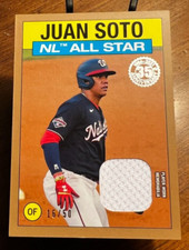 Juan Soto 2021 Topps 1986 Topps Gold /50 All-Star Baseball Relics  #86ASRJS