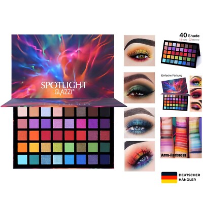 UCANBE Spotlight Lidschatten Palette mit 40 Farben - Eyeshadow Palette Matt und