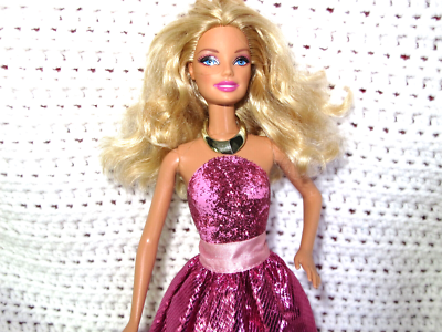 green emerald velvet dress Barbie Elegant Pink Sparkly Tulle Ball Gown Dress , 11.5