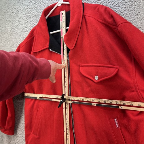 Chaqueta de Colección Años 90 Marlboro Lana Reversible Cremallera Completa Cuello Para Hombre Talla XL - Imagen 4 de 15