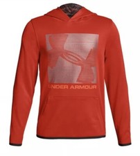 NWT Under Armour Boy  s Armour Fleece Logo Hoodie YSM 1329481-890 Radio Red