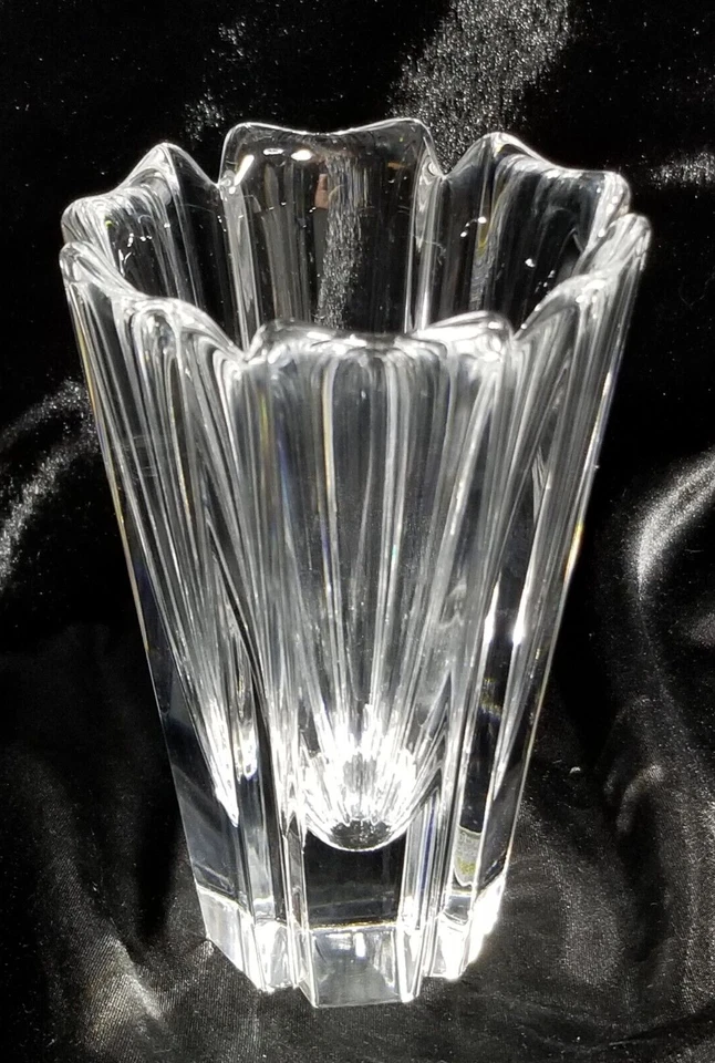 JARRÓN CORONA CRISTAL ORREFORS SUECIA GRANDE 7 3/4" ALTO Foto 3 de 4