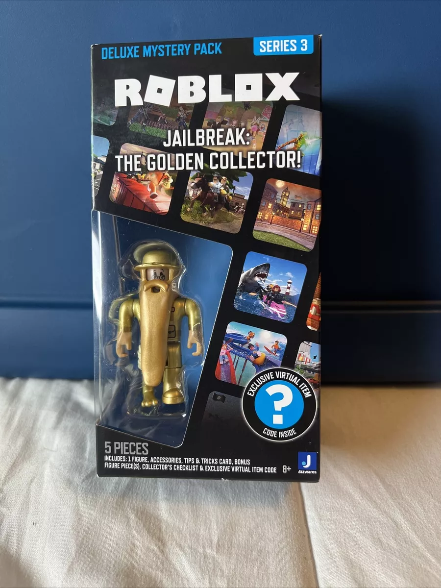  Roblox Action Collection - Jailbreak: The Golden Collector! +  Two Mystery Figure Bundle [Includes 3 Exclusive Virtual Items] : Toys &  Games