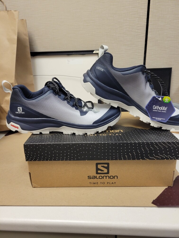 Trail runner donna Salomon Vaya grigio lunare taglia 6 5 8 9 nuovi con scatola